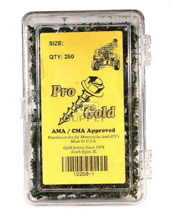 12250-1 - ATV Pro Gold Ice Screws. 1/2" long. Quantity of 250. | ATV