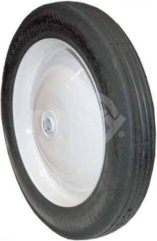 6-285 - 10" X 1.75" Steel Wheel with 1/2" ID Ball Bearing (Rib Tread)