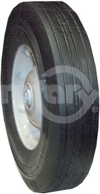 6-290 - 10" X 2.75" Steel Wheel with 3/4" ID Ball Bearing (Rib Tread)