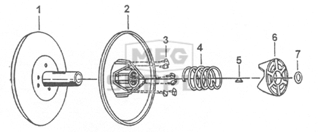 300021A - # 4: Green Spring for 500 & 858 Driven Clutch