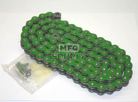 520GR-ORING-102 - Green 520 O-Ring ATV Chain. 102 pins