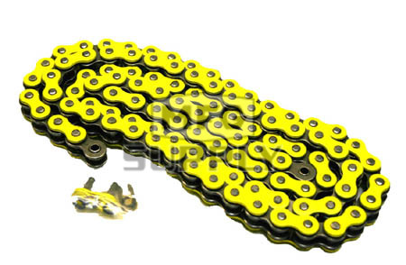 520YL-ORING-112-W1 - Yellow 520 O-Ring Motorcycle Chain. 112 pins