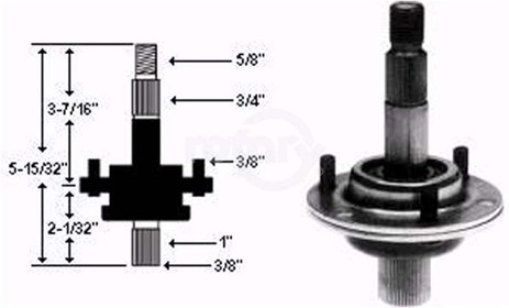 10-7156 - Spindle Assembly Replaces MTD 717-0900A