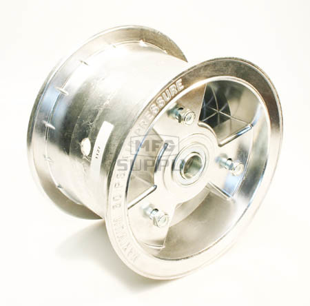 AZ1127 - 6" Aluminum Wheel, 4" wide, 3/4" ID Bearing