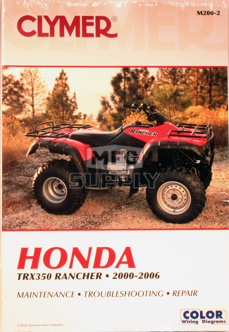 CM200 - 00-06 Honda TRX350 Rancher (all models) Repair & Maintenance manual.
