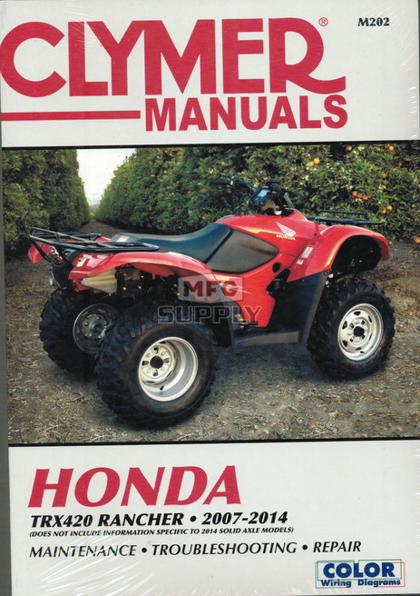 CM202 - 2007-2014 Honda TRX420 Rancher Repair & Maintenance manual.