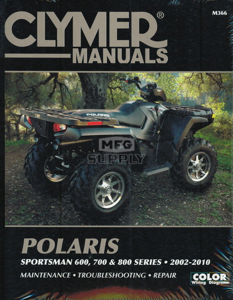 CM366 - 02-10 Polaris Sportsman 600, 700 & 800 series Repair & Maintenance manual.