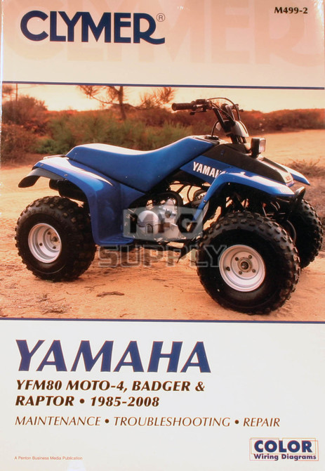 CM499 - 92-01 Yamaha YFM80 Badger. 85-88 Moto 4. 2002-2008 Yamaha YFM80 Raptor Repair & Maintenance manual.