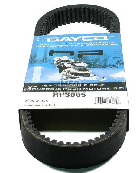 HP3005-W1 - Ski-Doo Dayco HP (High Performance) Belt. Fits 95-09 mid power Ski Doo Snowmobiles.