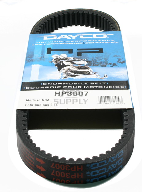 HP3007 - Arctic Cat Dayco HP (High Performance) Belt. Fits many lower power 70-72 Arctic Cat Snowmobiles.
