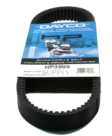 HP3009 - Kawasaki/Sno-Jet Dayco HP (High Performance) Belt. Fits many 72-77 Kawasaki & Sno-Jet Snowmobiles.