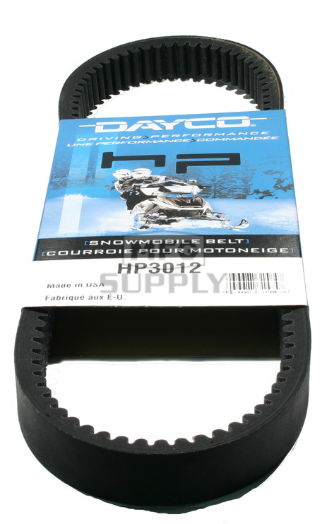 HP3012-W1 - John Deere Dayco HP (High Performance) Belt. Fits 76-84 John Deere Snowmobiles.