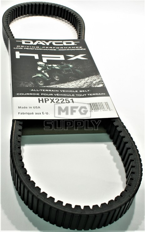 HPX2251 - John Deere Dayco HPX (High Performance Extreme) Belt. Fits some 2005-15 Gator models