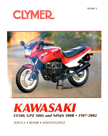 CM360 - 87-02 Kawasaki EX500, GPZ 500S, and Ninja 500R Repair & Maintenance manual
