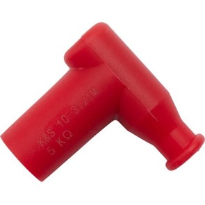 2104-0424 - Red Spark Plug Resistor Cover/Cap, T Type with Terminal Nut for many Snowmobiles & ATV's