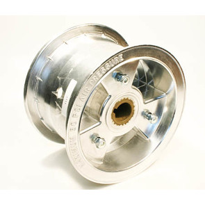 AZ1117 - 6" Aluminum Wheel, 4" wide, 1" to 3/4" Step Live Axle