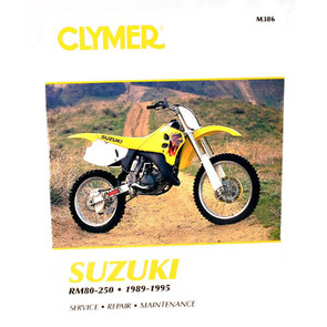 CM386 - 89-95 Suzuki RM80, RM125, RM250, RMX250 Repair & Maintenance manual