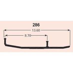WB-000-286 - Spi Defender Hard Weld Wearbar for 01-24 Polaris XC,ProX,ProR,Assault,Dragon & Indy 120 Snowmobiles 